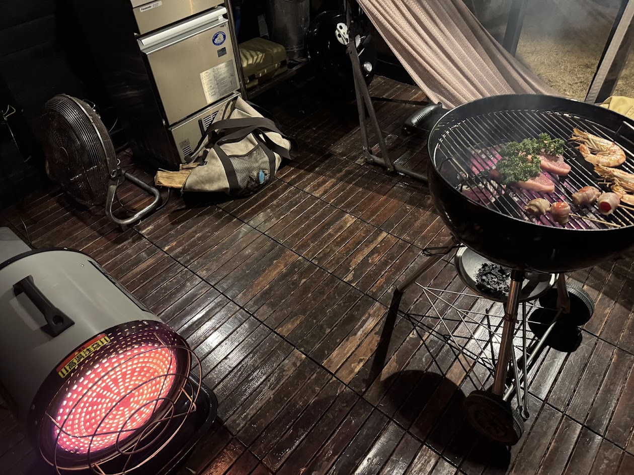 夕食BBQ